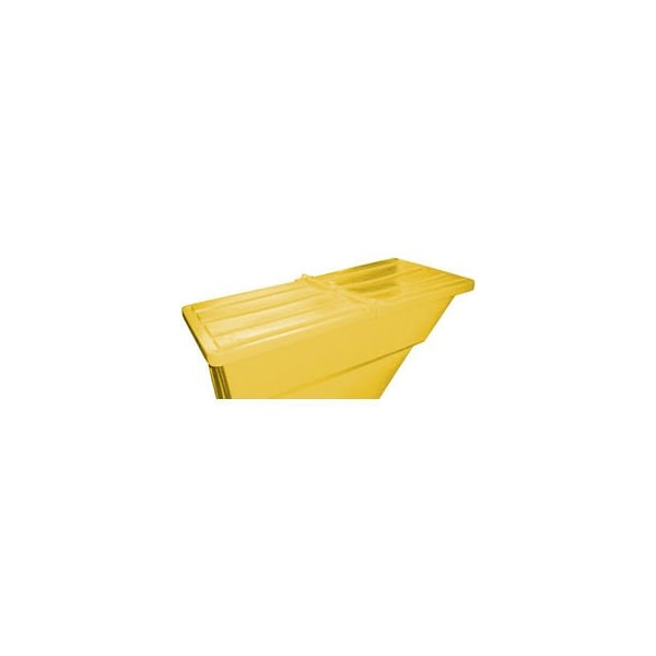 Bayhead Products Hinged Lid for 1-1/10 Cu. Yd., Plastic Self-Dumping Hopper, Yellow 1.1 LID YELLOW - main